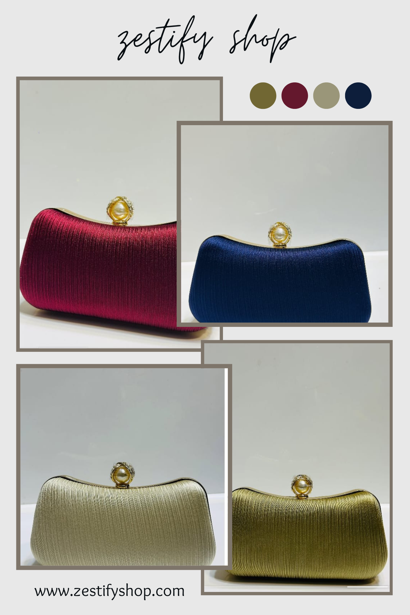 “Lustre Pearl” Evening Clutch
