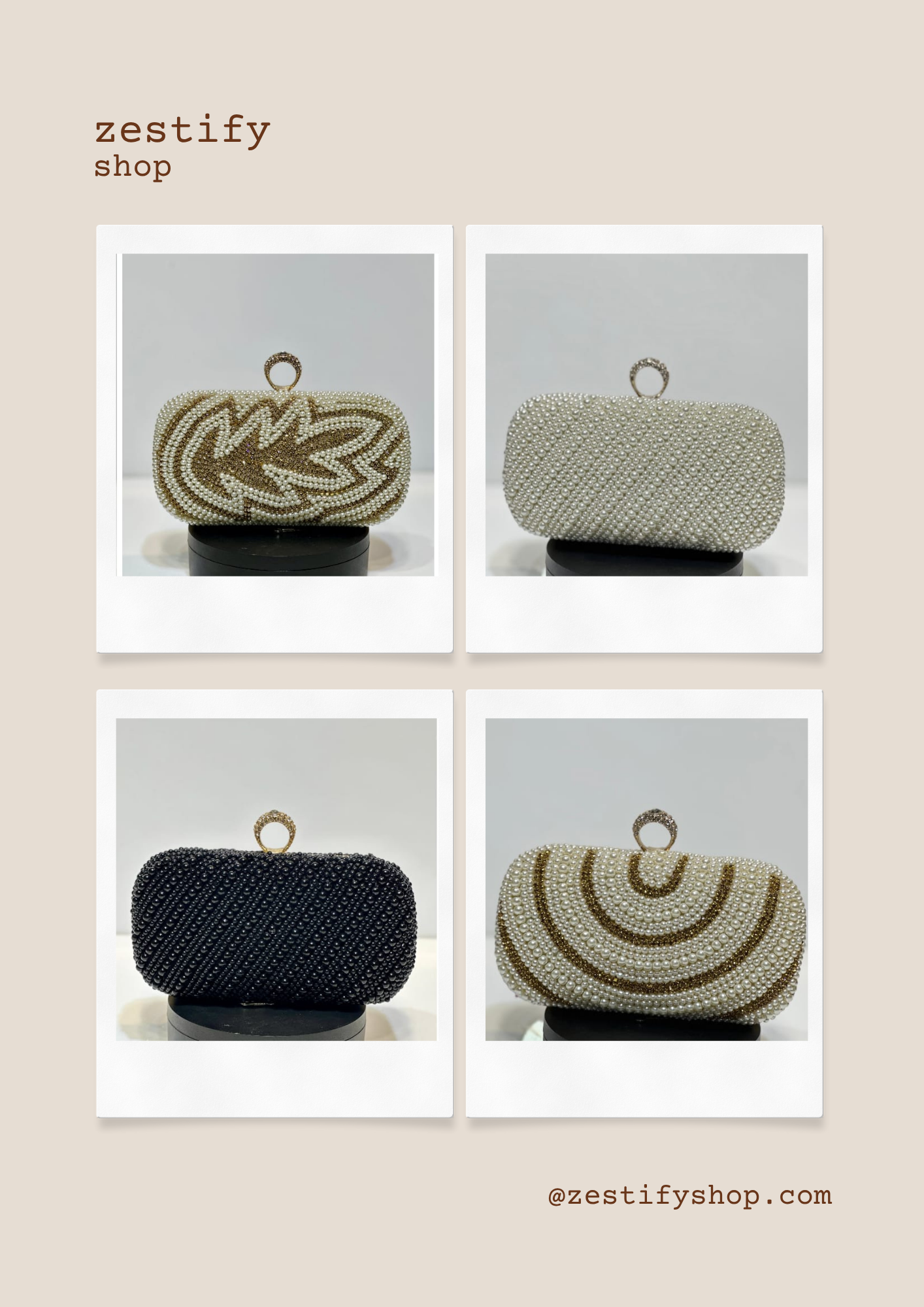 “Pearl Muse” Beaded Clutch Series