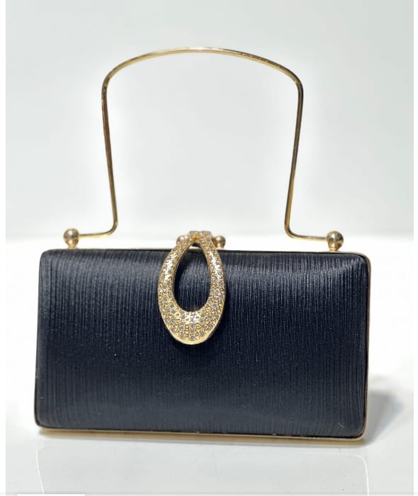 “Luxe Loop” Evening Top-Handle Clutch