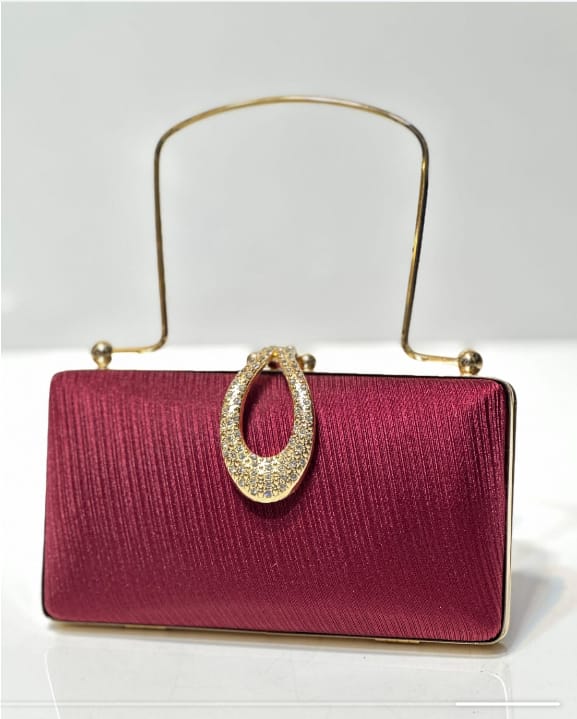 “Luxe Loop” Evening Top-Handle Clutch