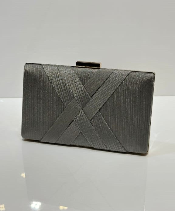 “Satin Cross” Structured Clutch