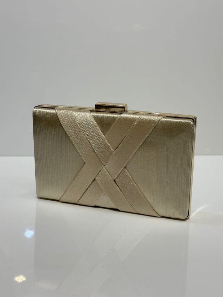 “Satin Cross” Structured Clutch