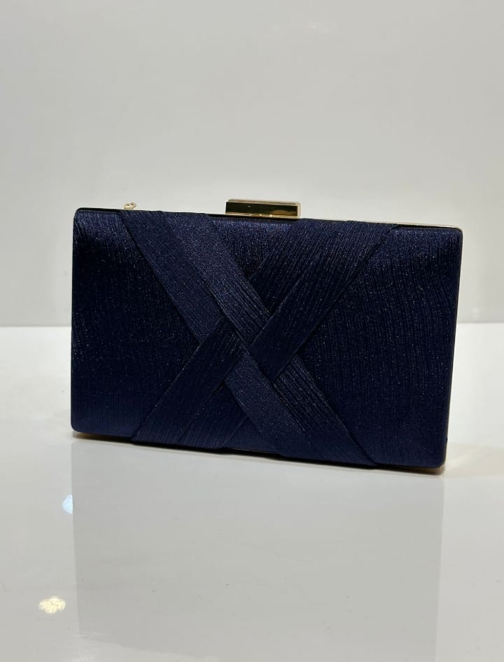 “Satin Cross” Structured Clutch
