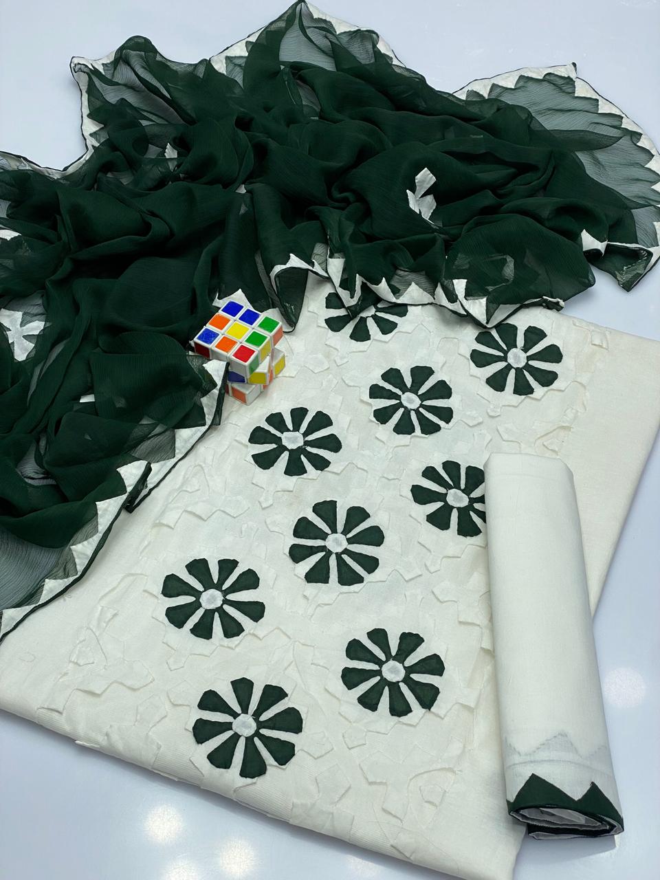 "Bloom & Grace" – Handmade Appliqué Lawn Suits
