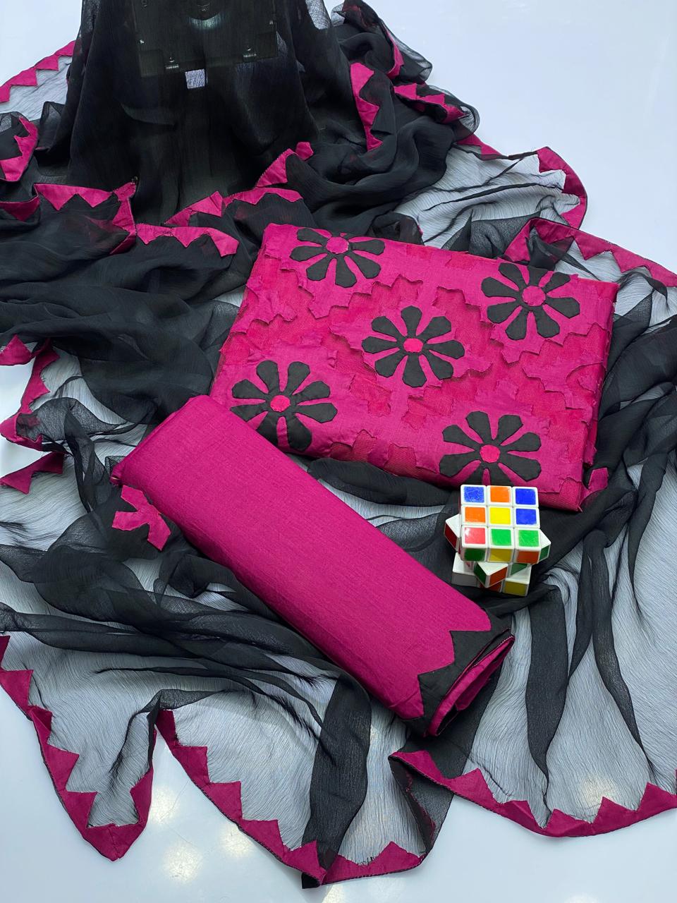 "Bloom & Grace" – Handmade Appliqué Lawn Suits