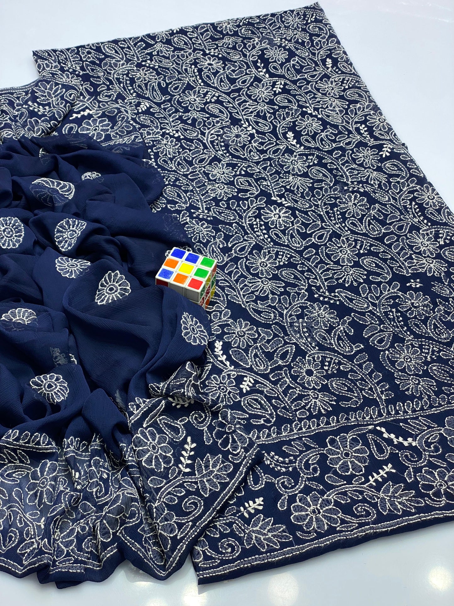 Noor-e-Chikankari" – Hand Embroidered Bamber Chiffon 2PC