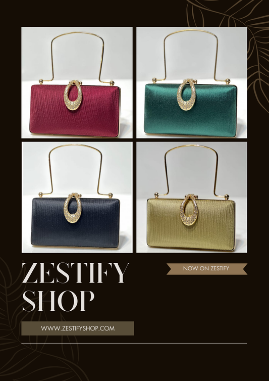 “Luxe Loop” Evening Top-Handle Clutch